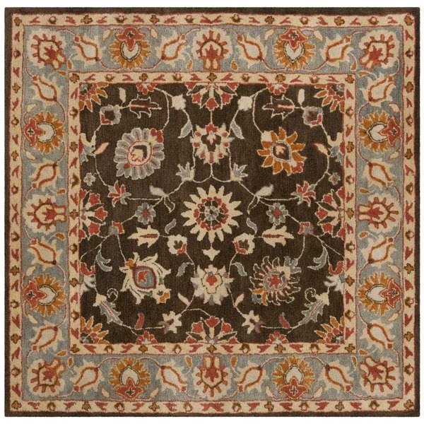 Heritage Hand Tufted Square RugCharcoal & Blue 8 x 8 ft., Safavieh, Mfr#: HG412A-8SQ